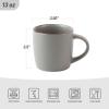 imagefamiware Coffee Mugs for 4 12 oz Mug Set Dringking Cup with Handle for Coffee Tea Cocoa Milk Milkyway serise WhiteMercuryDark Grey