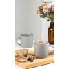 imagefamiware Coffee Mugs for 4 12 oz Mug Set Dringking Cup with Handle for Coffee Tea Cocoa Milk Milkyway serise WhiteMercuryDark Grey