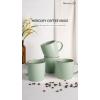 imagefamiware Coffee Mugs for 4 12 oz Mug Set Dringking Cup with Handle for Coffee Tea Cocoa Milk Milkyway serise WhiteMercuryLight Green