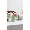 imagefamiware Coffee Mugs for 4 12 oz Mug Set Dringking Cup with Handle for Coffee Tea Cocoa Milk Milkyway serise WhiteMercuryLight Green