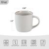 imagefamiware Coffee Mugs for 4 12 oz Mug Set Dringking Cup with Handle for Coffee Tea Cocoa Milk Milkyway serise WhiteMercuryLight Grey