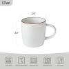 imagefamiware Coffee Mugs for 4 12 oz Mug Set Dringking Cup with Handle for Coffee Tea Cocoa Milk Milkyway serise WhiteMercuryWhite