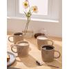 imagefamiware Coffee Mugs for 4 12 oz Mug Set Dringking Cup with Handle for Coffee Tea Cocoa Milk Milkyway serise WhiteMilkywayCinnamon Brown