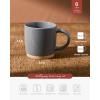 imagefamiware Coffee Mugs for 4 12 oz Mug Set Dringking Cup with Handle for Coffee Tea Cocoa Milk Milkyway serise WhiteMilkywayDark Gray