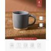 imagefamiware Coffee Mugs for 4 12 oz Mug Set Dringking Cup with Handle for Coffee Tea Cocoa Milk Milkyway serise WhiteMilkywayDark Gray
