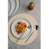 imagefamiware Dinner Plates Set of 6 1025 inch Pasta Plate Ocean Round Stoneware Dessert Plates Dish Set for Kitchen Microwave Dishwasher Safe Scratch Resistant BlueLight Gray