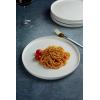 imagefamiware Dinner Plates Set of 6 1025 inch Pasta Plate Ocean Round Stoneware Dessert Plates Dish Set for Kitchen Microwave Dishwasher Safe Scratch Resistant BlueWhite