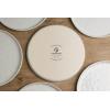 imagefamiware Dinner Plates Set of 6 1025 inch Pasta Plate Ocean Round Stoneware Dessert Plates Dish Set for Kitchen Microwave Dishwasher Safe Scratch Resistant BlueWhite