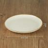 imagefamiware Dinner Plates Set of 6 1025 inch Pasta Plate Ocean Round Stoneware Dessert Plates Dish Set for Kitchen Microwave Dishwasher Safe Scratch Resistant BlueVanilla White
