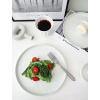 imagefamiware Dinner Plates Set of 6 1025 inch Pasta Plate Ocean Round Stoneware Dessert Plates Dish Set for Kitchen Microwave Dishwasher Safe Scratch Resistant BlueWhite