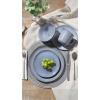 imagefamiware Dinner Plates Set of 6 1025 inch Pasta Plate Ocean Round Stoneware Dessert Plates Dish Set for Kitchen Microwave Dishwasher Safe Scratch Resistant BlueBlue