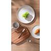 imagefamiware Dinner Plates Set of 6 1025 inch Pasta Plate Ocean Round Stoneware Dessert Plates Dish Set for Kitchen Microwave Dishwasher Safe Scratch Resistant BlueWhite