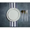 imagefamiware Dinner Plates Set of 6 1025 inch Pasta Plate Ocean Round Stoneware Dessert Plates Dish Set for Kitchen Microwave Dishwasher Safe Scratch Resistant BlueWhite