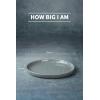 imagefamiware Dinner Plates Set of 6 1025 inch Pasta Plate Ocean Round Stoneware Dessert Plates Dish Set for Kitchen Microwave Dishwasher Safe Scratch Resistant BlueDark Gray