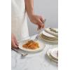 imagefamiware Dinner Plates Set of 6 1025 inch Pasta Plate Ocean Round Stoneware Dessert Plates Dish Set for Kitchen Microwave Dishwasher Safe Scratch Resistant BlueVanilla White