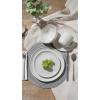 imagefamiware Dinner Plates Set of 6 1025 inch Pasta Plate Ocean Round Stoneware Dessert Plates Dish Set for Kitchen Microwave Dishwasher Safe Scratch Resistant BlueWhite