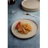 imagefamiware Dinner Plates Set of 6 1025 inch Pasta Plate Ocean Round Stoneware Dessert Plates Dish Set for Kitchen Microwave Dishwasher Safe Scratch Resistant BlueCinnamon Brown