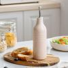 imagefamiware Jupiter 16oz Ceramic Olive Oil Dispenser Bottle 1 Piece Oil Dispenser for Kitchen with Stainless Steel Pourers Suitable for Storage Vinegar Soy Sauce Coffee Syrup Light PinkLight Pink
