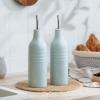 imagefamiware Jupiter 16oz Ceramic Olive Oil Dispenser Bottle 1 Piece Oil Dispenser for Kitchen with Stainless Steel Pourers Suitable for Storage Vinegar Soy Sauce Coffee Syrup Light PinkLight Blue
