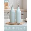 imagefamiware Jupiter 16oz Ceramic Olive Oil Dispenser Bottle 1 Piece Oil Dispenser for Kitchen with Stainless Steel Pourers Suitable for Storage Vinegar Soy Sauce Coffee Syrup Light PinkLight Blue
