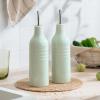 imagefamiware Jupiter 16oz Ceramic Olive Oil Dispenser Bottle 1 Piece Oil Dispenser for Kitchen with Stainless Steel Pourers Suitable for Storage Vinegar Soy Sauce Coffee Syrup Light PinkLight Green