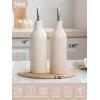 imagefamiware Jupiter 16oz Ceramic Olive Oil Dispenser Bottle 1 Piece Oil Dispenser for Kitchen with Stainless Steel Pourers Suitable for Storage Vinegar Soy Sauce Coffee Syrup Light PinkVanilla White and Light Pink