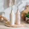 imagefamiware Jupiter 16oz Ceramic Olive Oil Dispenser Bottle 1 Piece Oil Dispenser for Kitchen with Stainless Steel Pourers Suitable for Storage Vinegar Soy Sauce Coffee Syrup Light PinkVanilla White and Light Pink
