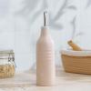imagefamiware Jupiter 16oz Ceramic Olive Oil Dispenser Bottle 1 Piece Oil Dispenser for Kitchen with Stainless Steel Pourers Suitable for Storage Vinegar Soy Sauce Coffee Syrup Light PinkLight Pink