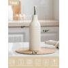 imagefamiware Jupiter 16oz Ceramic Olive Oil Dispenser Bottle 1 Piece Oil Dispenser for Kitchen with Stainless Steel Pourers Suitable for Storage Vinegar Soy Sauce Coffee Syrup Light PinkVanilla White