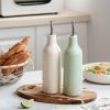 imagefamiware Jupiter 16oz Ceramic Olive Oil Dispenser Bottle 1 Piece Oil Dispenser for Kitchen with Stainless Steel Pourers Suitable for Storage Vinegar Soy Sauce Coffee Syrup Light PinkVanilla White and Light Green