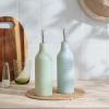 imagefamiware Jupiter 16oz Ceramic Olive Oil Dispenser Bottle 1 Piece Oil Dispenser for Kitchen with Stainless Steel Pourers Suitable for Storage Vinegar Soy Sauce Coffee Syrup Light PinkLight Blue and Light Green