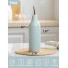 imagefamiware Jupiter 16oz Ceramic Olive Oil Dispenser Bottle 1 Piece Oil Dispenser for Kitchen with Stainless Steel Pourers Suitable for Storage Vinegar Soy Sauce Coffee Syrup Light PinkLight Blue
