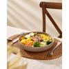 imagefamiware Milkyway 33 oz Bowl Set Pasta Bowls Set of 4 Salad Bowls Perfect for Your Friend for Housewarming Thanksgiving Christmas WhiteCinnamon Brown