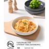 imagefamiware Milkyway 33 oz Bowl Set Pasta Bowls Set of 4 Salad Bowls Perfect for Your Friend for Housewarming Thanksgiving Christmas WhiteDark Charcoal  White