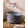 imagefamiware Milkyway 33 oz Bowl Set Pasta Bowls Set of 4 Salad Bowls Perfect for Your Friend for Housewarming Thanksgiving Christmas WhiteDark Gray