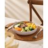 imagefamiware Milkyway 33 oz Bowl Set Pasta Bowls Set of 4 Salad Bowls Perfect for Your Friend for Housewarming Thanksgiving Christmas WhiteLight Gray