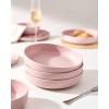 imagefamiware Milkyway 33 oz Bowl Set Pasta Bowls Set of 4 Salad Bowls Perfect for Your Friend for Housewarming Thanksgiving Christmas WhiteLight Pink