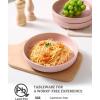 imagefamiware Milkyway 33 oz Bowl Set Pasta Bowls Set of 4 Salad Bowls Perfect for Your Friend for Housewarming Thanksgiving Christmas WhiteLight Pink