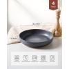 imagefamiware Milkyway 33 oz Bowl Set Pasta Bowls Set of 4 Salad Bowls Perfect for Your Friend for Housewarming Thanksgiving Christmas WhiteMatte Dark Charcoal