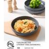 imagefamiware Milkyway 33 oz Bowl Set Pasta Bowls Set of 4 Salad Bowls Perfect for Your Friend for Housewarming Thanksgiving Christmas WhiteMatte Dark Charcoal