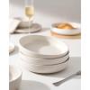 imagefamiware Milkyway 33 oz Bowl Set Pasta Bowls Set of 4 Salad Bowls Perfect for Your Friend for Housewarming Thanksgiving Christmas WhiteMatte White