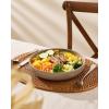 imagefamiware Milkyway 33 oz Bowl Set Pasta Bowls Set of 4 Salad Bowls Perfect for Your Friend for Housewarming Thanksgiving Christmas WhiteWhite  Cinnamon Brown