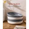imagefamiware Milkyway 33 oz Bowl Set Pasta Bowls Set of 4 Salad Bowls Perfect for Your Friend for Housewarming Thanksgiving Christmas WhiteWhite  Dark Gray