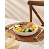 imagefamiware Milkyway 33 oz Bowl Set Pasta Bowls Set of 4 Salad Bowls Perfect for Your Friend for Housewarming Thanksgiving Christmas WhiteWhite  Dark Gray