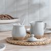 imagefamiware Milkyway Ceramic Sugar and Creamer Set 10oz Sugar Bowl ampamp 13oz Creamer Set  Stoneware Milk Pitcher ampamp Sugar Dispenser for Coffee Bar Kitchen or Countertop Coffee Serving Set Light GrayLight Gray
