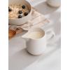 imagefamiware Milkyway Ceramic Sugar and Creamer Set 10oz Sugar Bowl ampamp 13oz Creamer Set  Stoneware Milk Pitcher ampamp Sugar Dispenser for Coffee Bar Kitchen or Countertop Coffee Serving Set Light GrayWhite