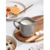 imagefamiware Milkyway Ceramic Sugar and Creamer Set 10oz Sugar Bowl ampamp 13oz Creamer Set  Stoneware Milk Pitcher ampamp Sugar Dispenser for Coffee Bar Kitchen or Countertop Coffee Serving Set Light GrayDark Gray
