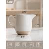 imagefamiware Milkyway Ceramic Sugar and Creamer Set 10oz Sugar Bowl ampamp 13oz Creamer Set  Stoneware Milk Pitcher ampamp Sugar Dispenser for Coffee Bar Kitchen or Countertop Coffee Serving Set Light GrayWhite