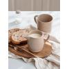 imagefamiware Milkyway Ceramic Sugar and Creamer Set 10oz Sugar Bowl ampamp 13oz Creamer Set  Stoneware Milk Pitcher ampamp Sugar Dispenser for Coffee Bar Kitchen or Countertop Coffee Serving Set Light GrayCinnamon Brown