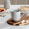 imagefamiware Milkyway Ceramic Sugar and Creamer Set 10oz Sugar Bowl ampamp 13oz Creamer Set  Stoneware Milk Pitcher ampamp Sugar Dispenser for Coffee Bar Kitchen or Countertop Coffee Serving Set Light GrayLight Gray